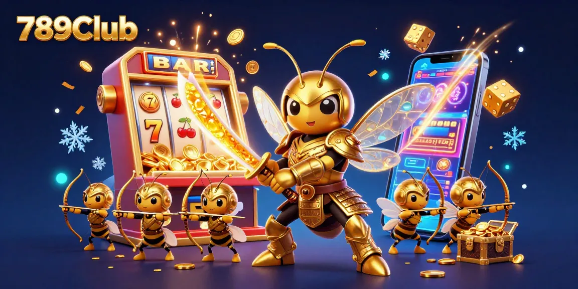Experience the thrill of 789Club with colorful casino elements and characters celebrating a jackpot win.