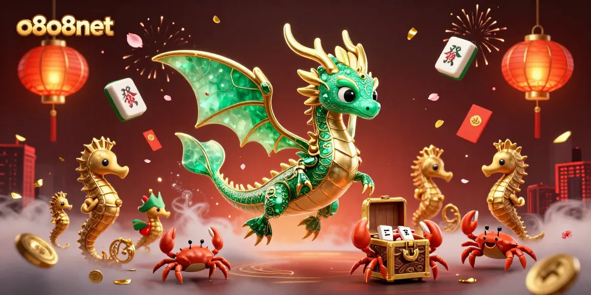 Immerse yourself in the vibrant world of o8o8net, where the sea dragon guards treasures amidst festive gaming elements.