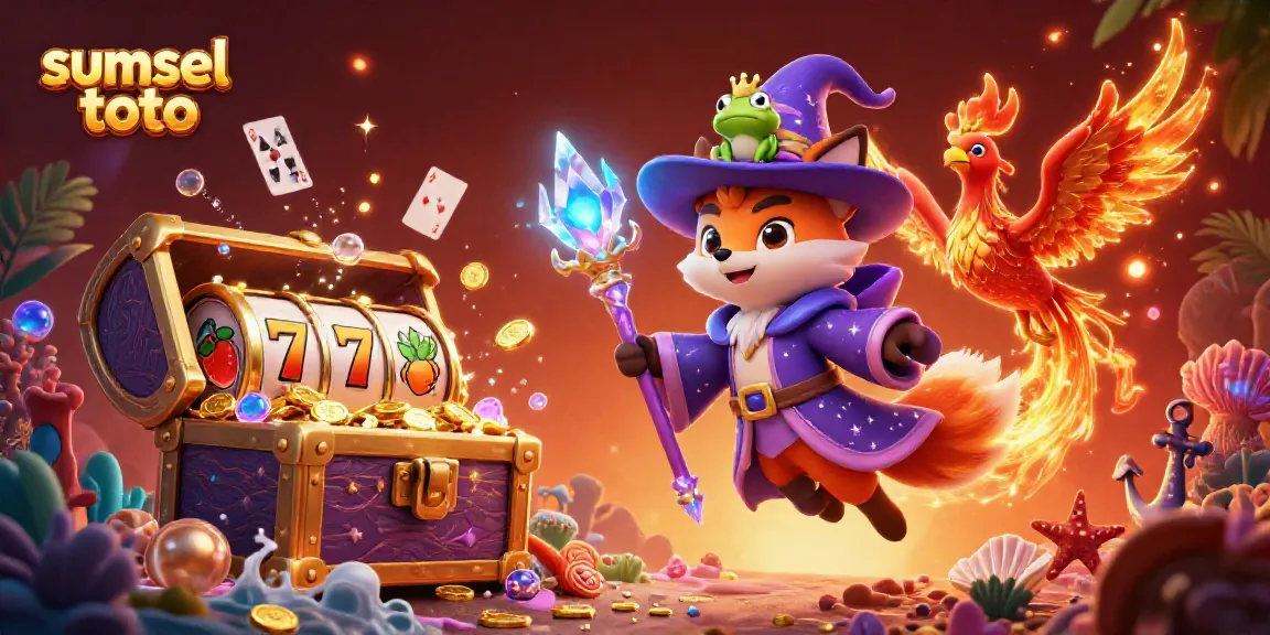 Experience the excitement of sumsel toto with this enchanting online casino scene filled with magic and games.